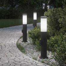Bolderverlichting met stopcontact 3 stuks 50 cm roestvrij staal IP44