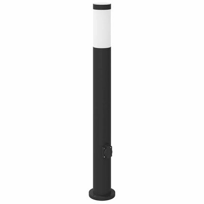 Bolderarmatuur met stopcontact 80 cm RVS IP44