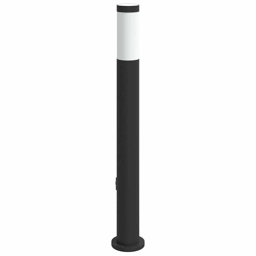 Bolderarmatuur met stopcontact 80 cm RVS IP44