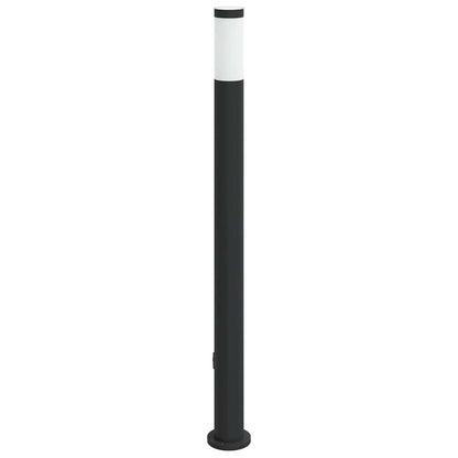 Bolderarmatuur met stopcontact 110 cm RVS IP44
