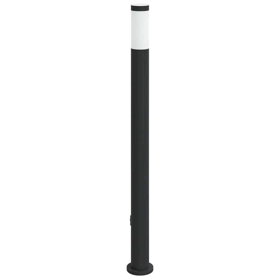 Bolderarmatuur met stopcontact 110 cm RVS IP44