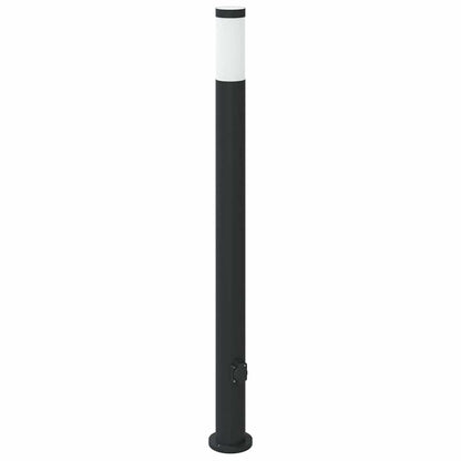 Bolderverlichting met stopcontact 3 stuks 110 cm roestvrij staal IP44