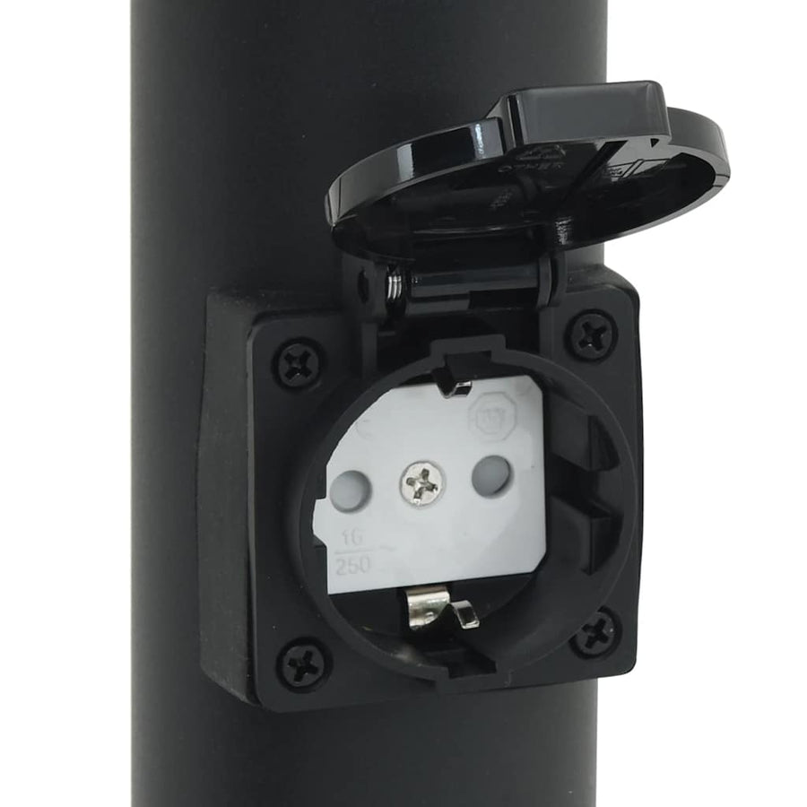 Bolderverlichting met sensor en stopcontact 3 stuks 50 cm roestvrij staal IP44