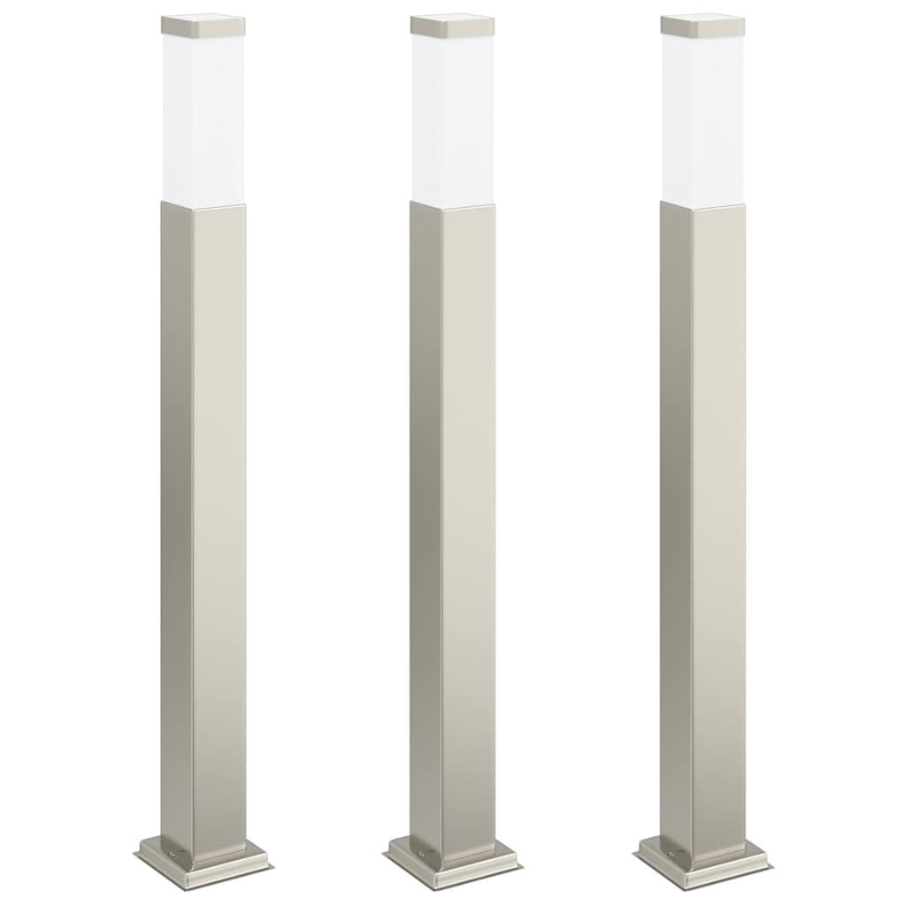 Bolderverlichting 3 stuks 80 cm RVS IP44