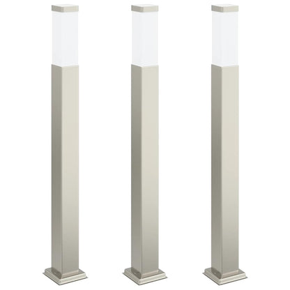 Bolderverlichting 3 stuks 80 cm RVS IP44
