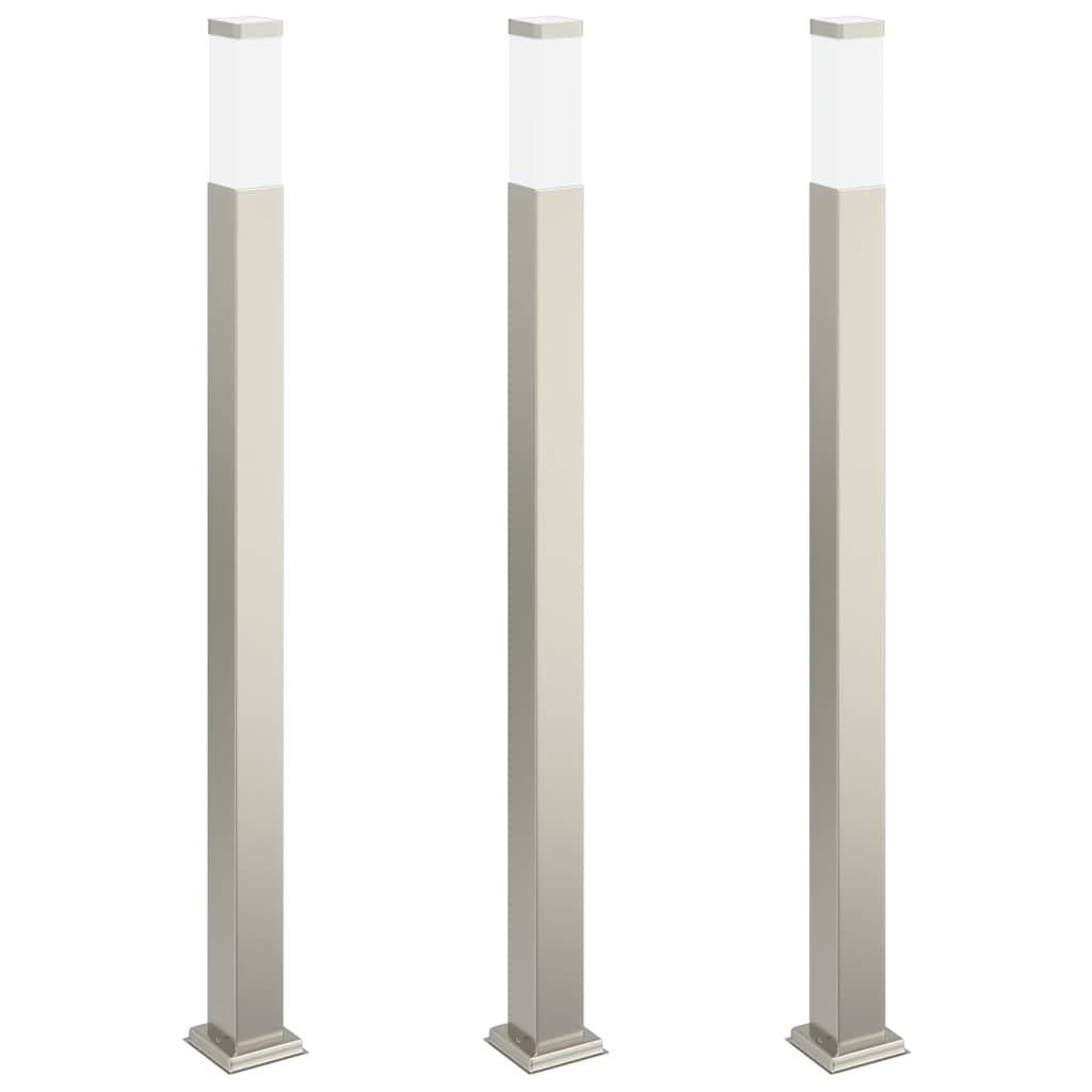 Bolderverlichting 3 stuks 110 cm RVS IP44
