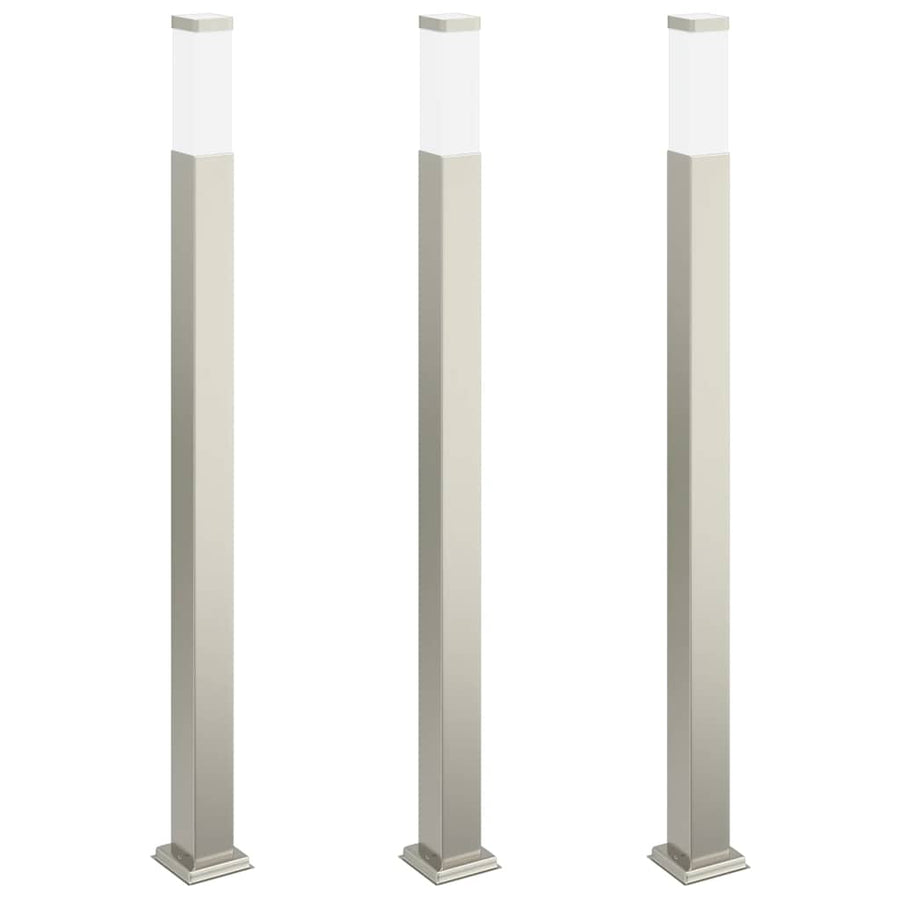 Bolderverlichting 3 stuks 110 cm RVS IP44