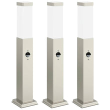 Bolderverlichting met sensor 3 stuks 50 cm RVS IP44