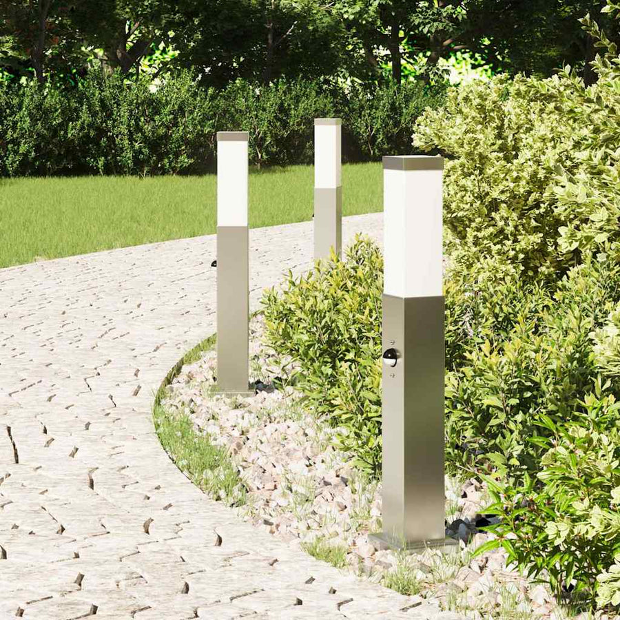 Bolderverlichting met sensor 3 stuks 50 cm RVS IP44