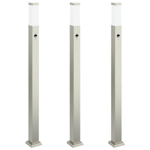 Bolderverlichting met sensor 3 stuks 110 cm RVS IP44