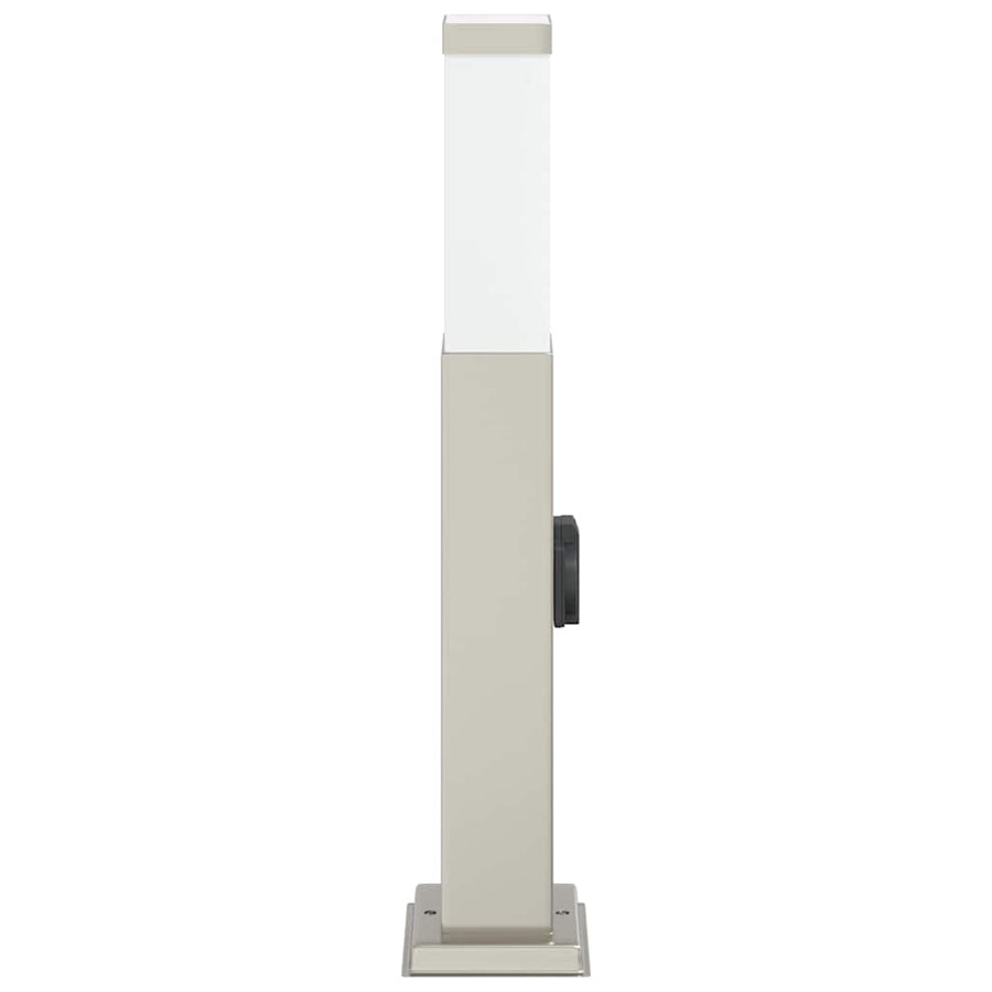 Bolderarmatuur met stopcontact 50 cm RVS IP44