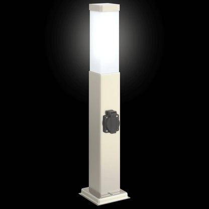 Bolderverlichting met stopcontact 3 stuks 50 cm RVS IP44