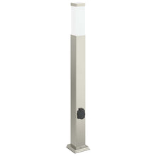 Bolderarmatuur met stopcontact 80 cm RVS IP44