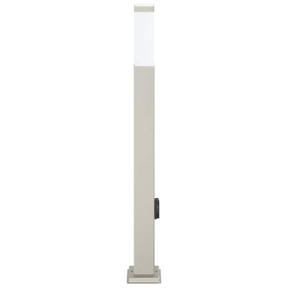 Bolderarmatuur met stopcontact 80 cm RVS IP44