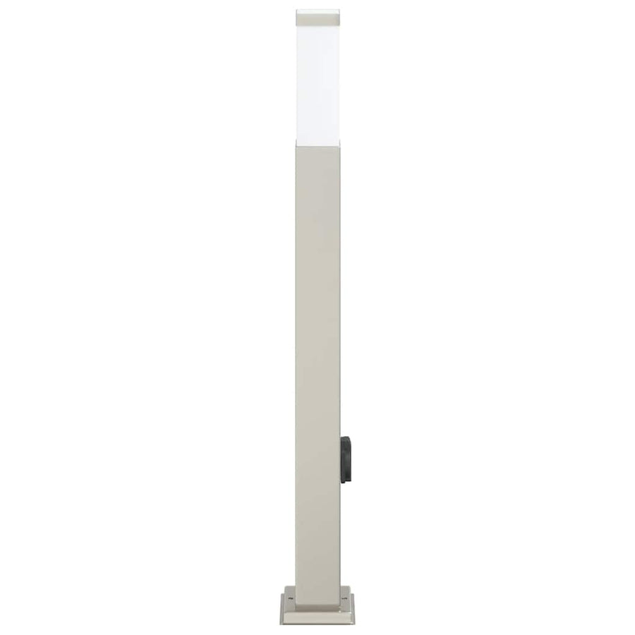 Bolderarmatuur met stopcontact 80 cm RVS IP44
