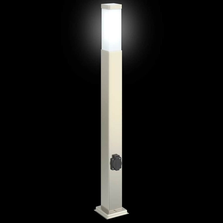 Bolderverlichting met stopcontact 3 stuks 80 cm RVS IP44