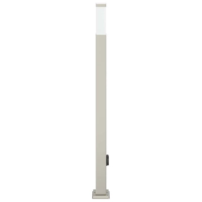 Bolderarmatuur met stopcontact 110 cm RVS IP44