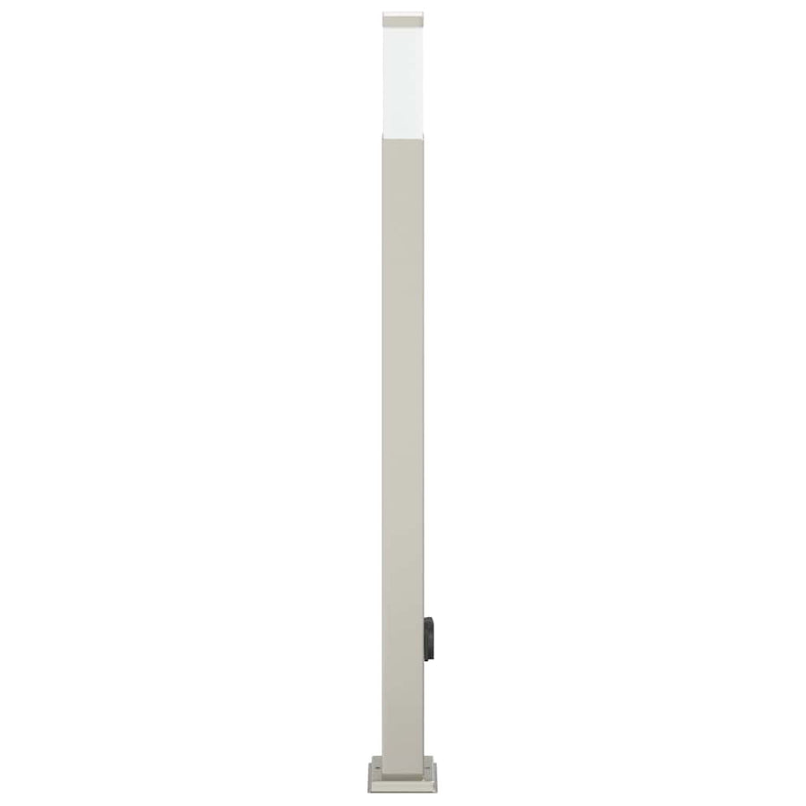Bolderarmatuur met stopcontact 110 cm RVS IP44