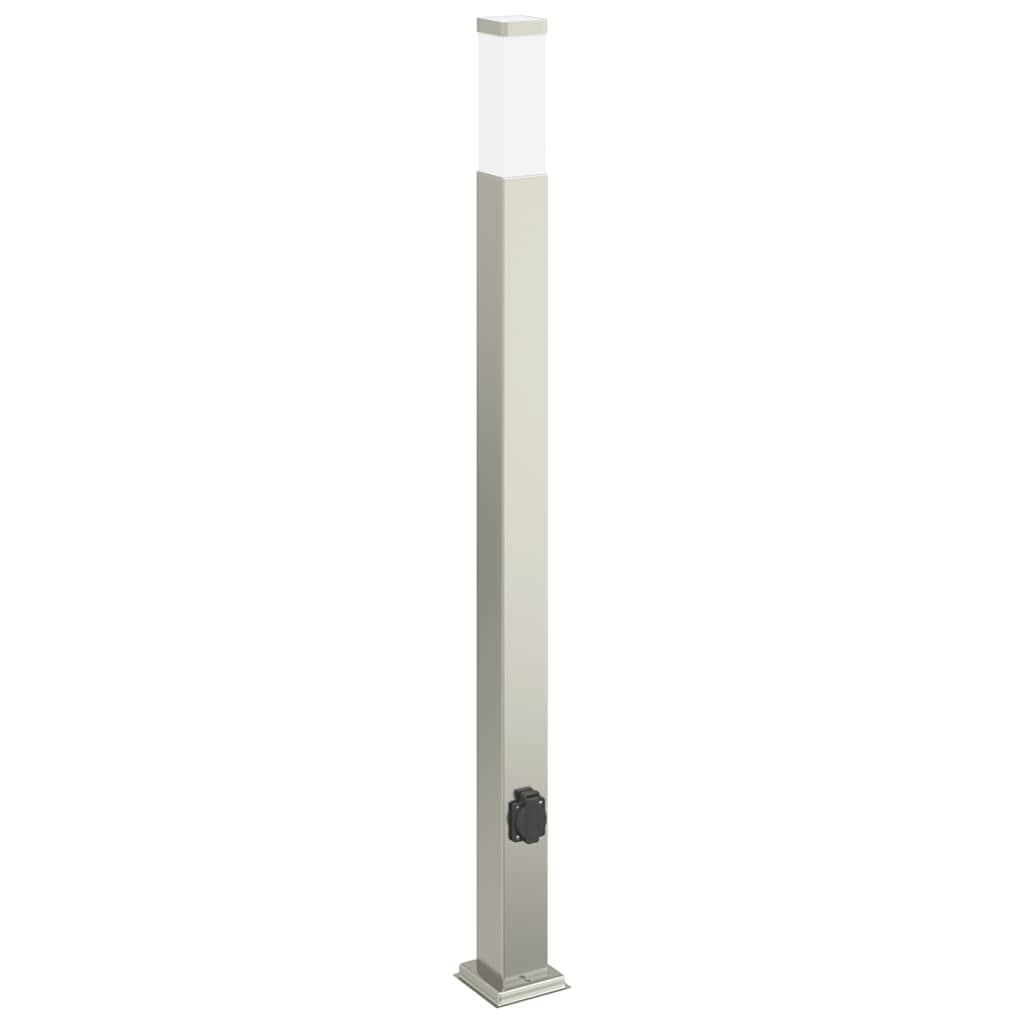 Bolderverlichting met stopcontact 3 stuks 110 cm RVS IP44