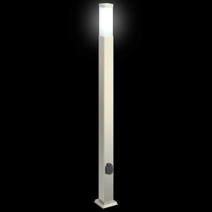 Bolderverlichting met stopcontact 3 stuks 110 cm RVS IP44