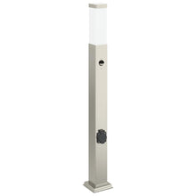 Bolderarmatuur met sensor en stopcontact 80 cm roestvrij staal IP44