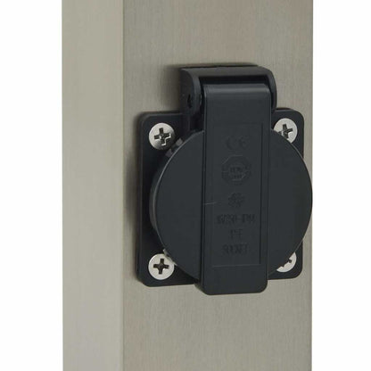 Bolderverlichting met sensor en stopcontact 3 stuks 80 cm roestvrij staal IP44