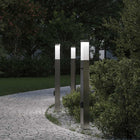 Bolderverlichting met sensor en stopcontact 3 stuks 80 cm roestvrij staal IP44
