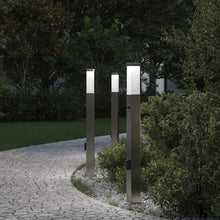 Bolderverlichting met sensor en stopcontact 3 stuks 80 cm roestvrij staal IP44