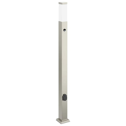 Bolderarmatuur met sensor en stopcontact 110 cm roestvrij staal IP44