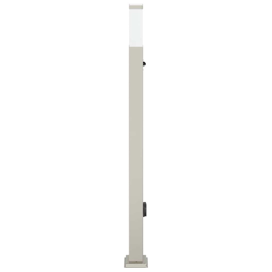 Bolderarmatuur met sensor en stopcontact 110 cm roestvrij staal IP44