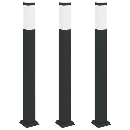Bolderverlichting 3 stuks 80 cm Zwart IP44