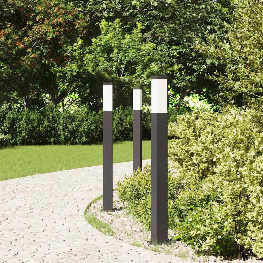 Bolderverlichting 3 stuks 80 cm Zwart IP44