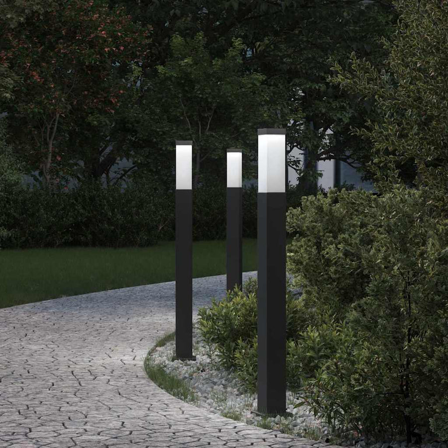 Bolderverlichting 3 stuks 80 cm Zwart IP44