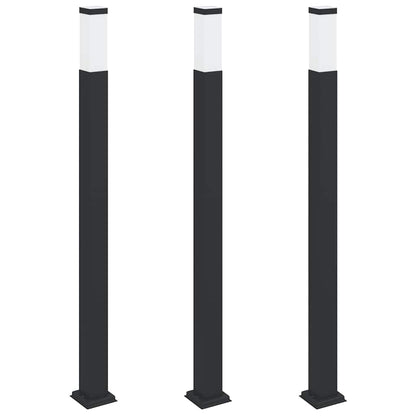 Bolderverlichting 3 stuks 110 cm Zwart IP44