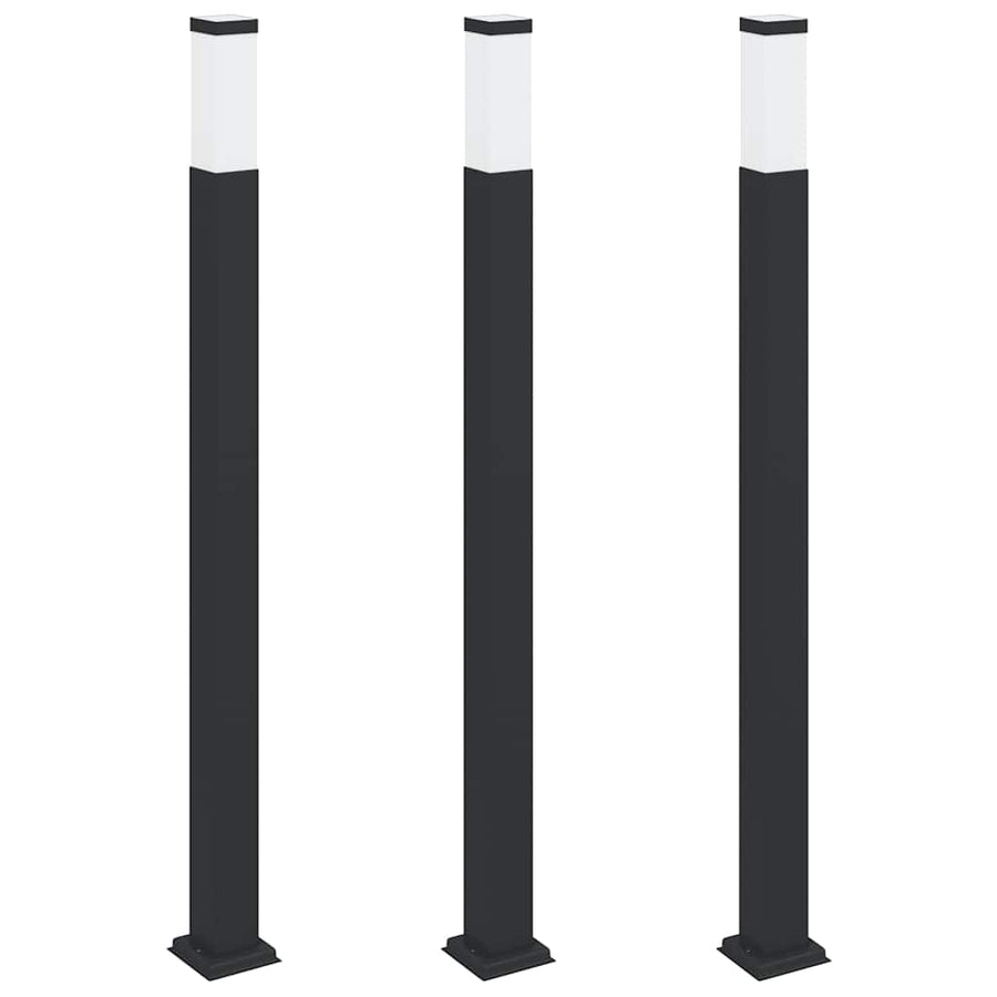 Bolderverlichting 3 stuks 110 cm Zwart IP44