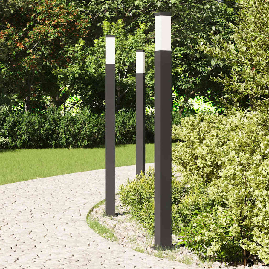 Bolderverlichting 3 stuks 110 cm Zwart IP44