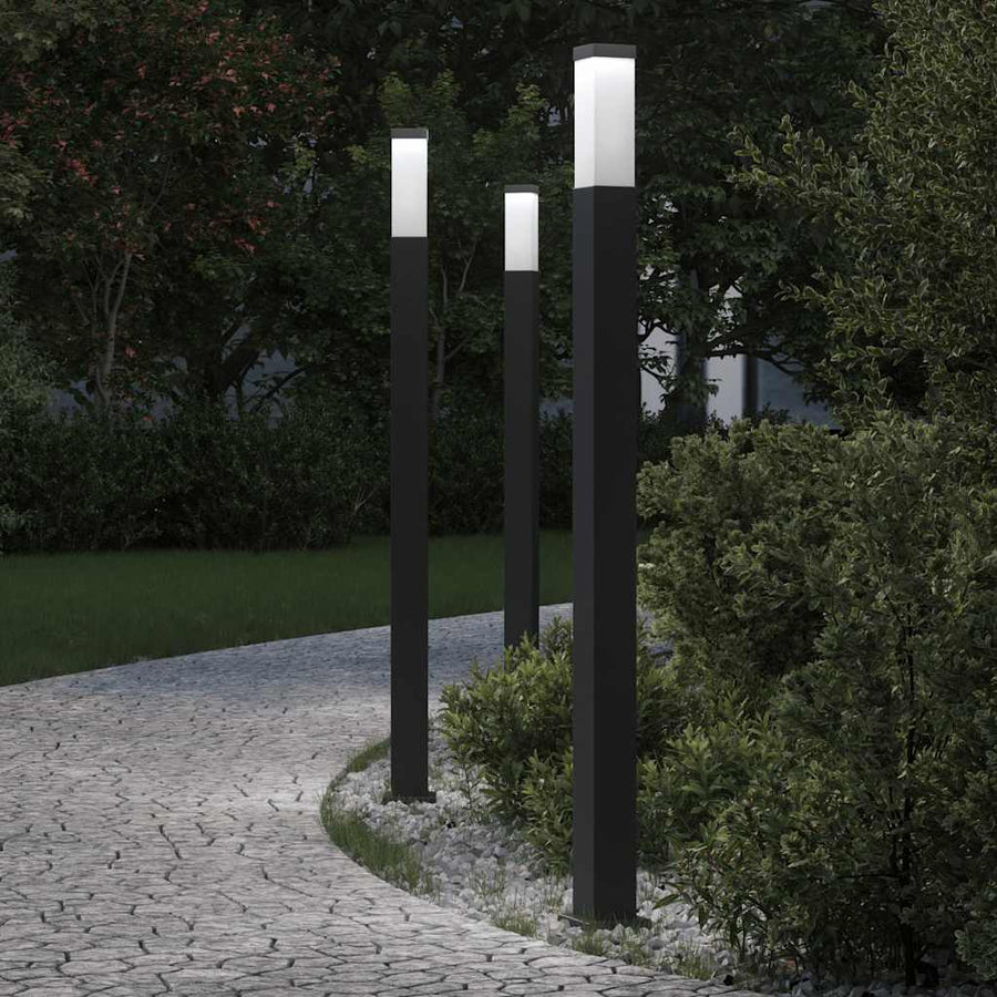 Bolderverlichting 3 stuks 110 cm Zwart IP44