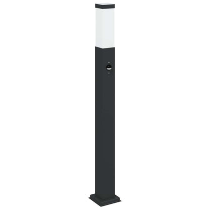 Bolderverlichting met sensor 3 stuks 80 cm Zwart IP44