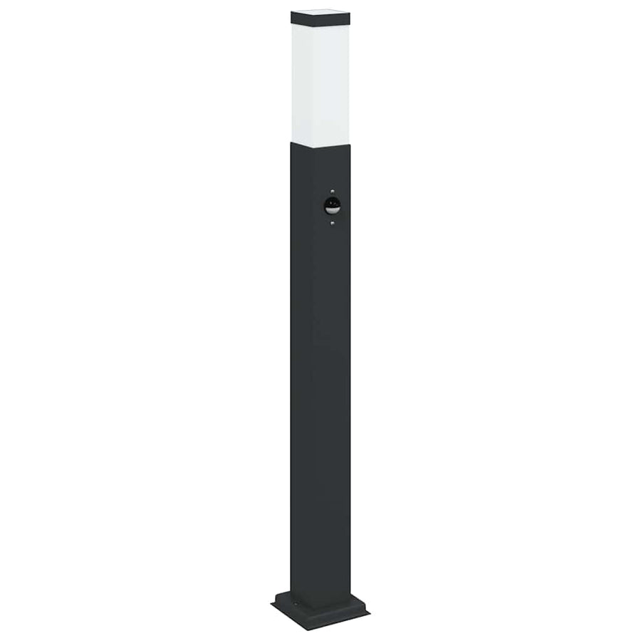 Bolderverlichting met sensor 3 stuks 80 cm Zwart IP44