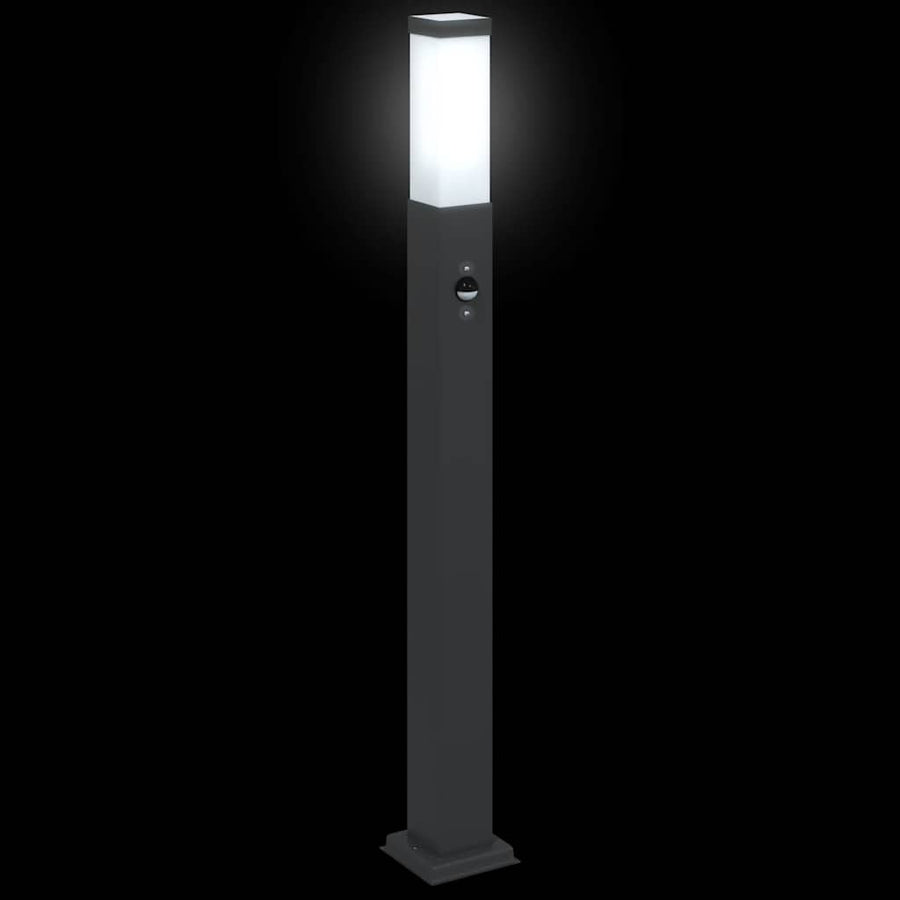 Bolderverlichting met sensor 3 stuks 80 cm Zwart IP44
