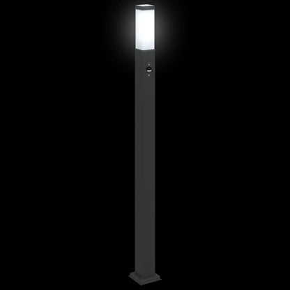 Bolderverlichting met sensor 3 stuks 110 cm Zwart IP44