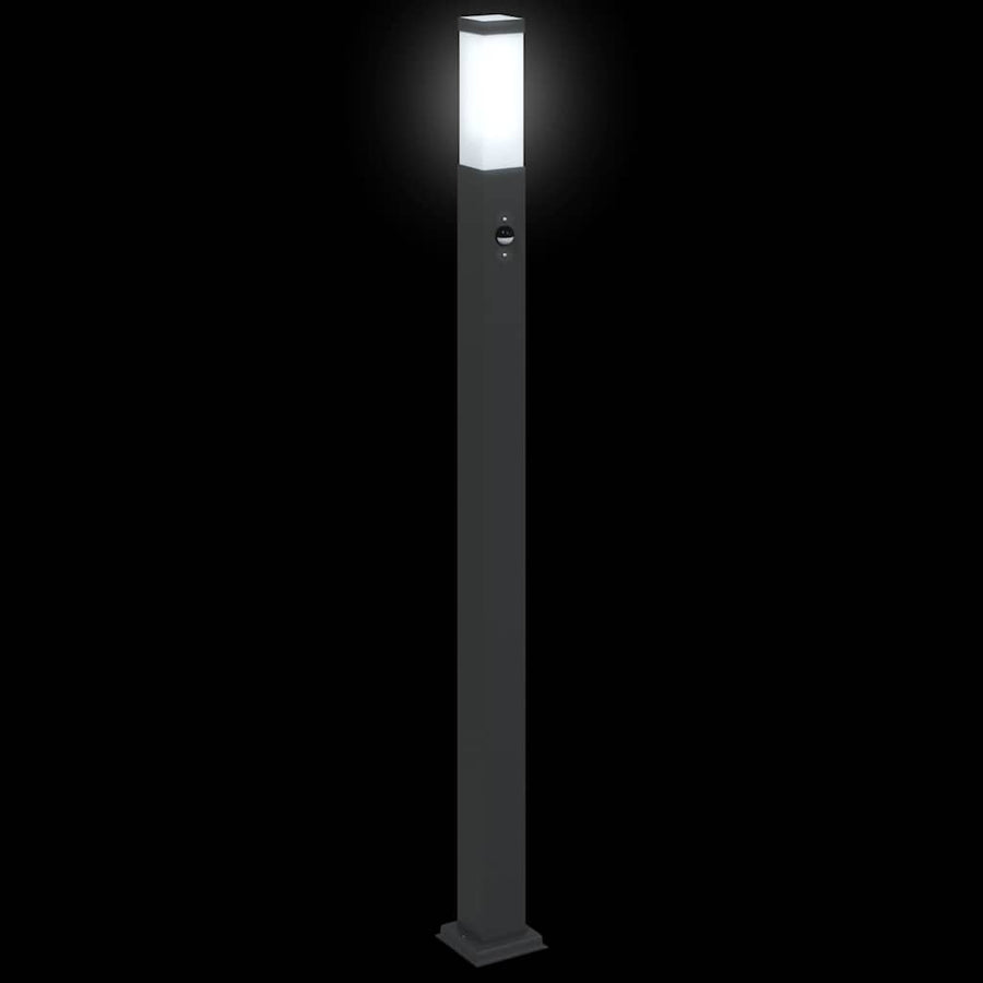 Bolderverlichting met sensor 3 stuks 110 cm Zwart IP44