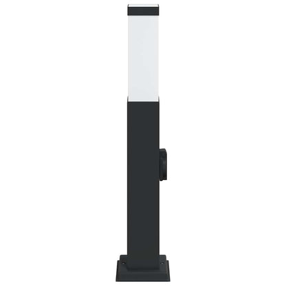 Bolderarmatuur met stopcontact 50 cm Zwart IP44