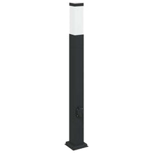 Bolderarmatuur met stopcontact 80 cm Zwart IP44