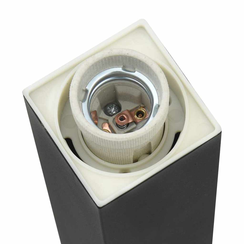Bolderverlichting met stopcontact 3 stuks 80 cm Zwart IP44