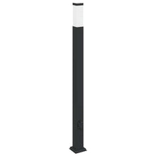 Bolderarmatuur met stopcontact 110 cm Zwart IP44