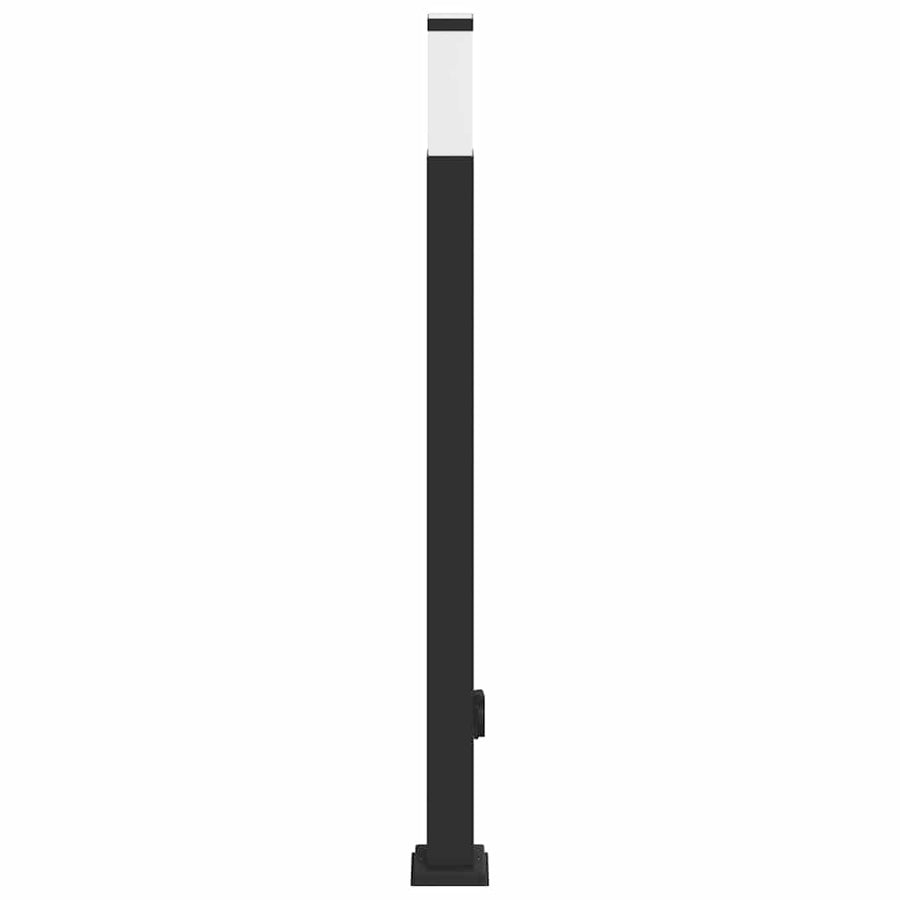 Bolderarmatuur met stopcontact 110 cm Zwart IP44