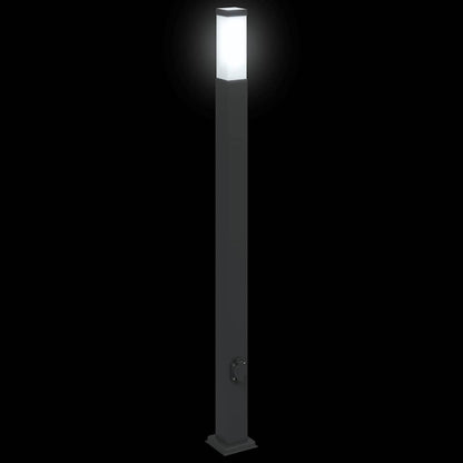 Bolderverlichting met stopcontact 3 stuks 110 cm Zwart IP44