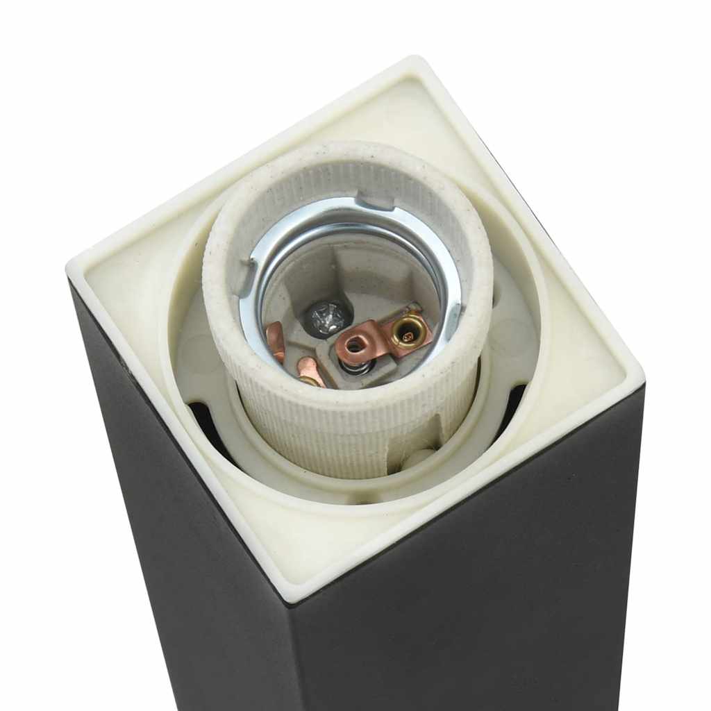 Bolderverlichting met stopcontact 3 stuks 110 cm Zwart IP44