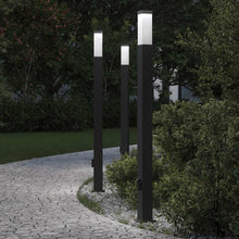 Bolderverlichting met stopcontact 3 stuks 110 cm Zwart IP44